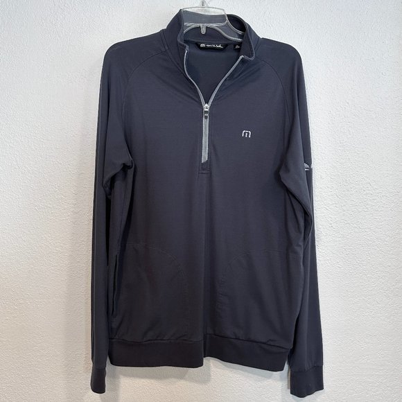 Travis Mathew Other - Travis Mathew APEX 1/4 Zip Activewear Stretch Top Long Sleeves Slate Blue Sz Med